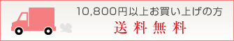 10,800円以上お買い上げの方 送料無料